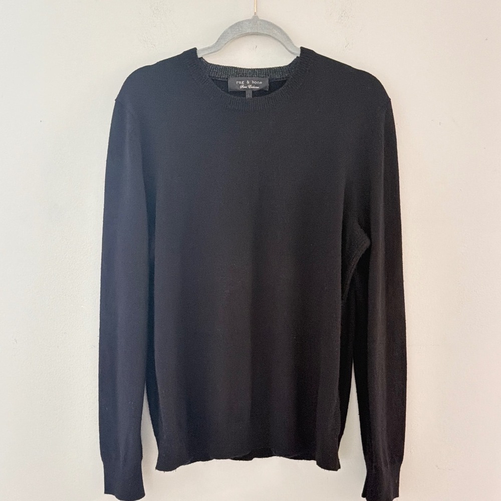Rag & Bone Store Exclusive Black 100% Cashmere Crewneck Sweater Women Large